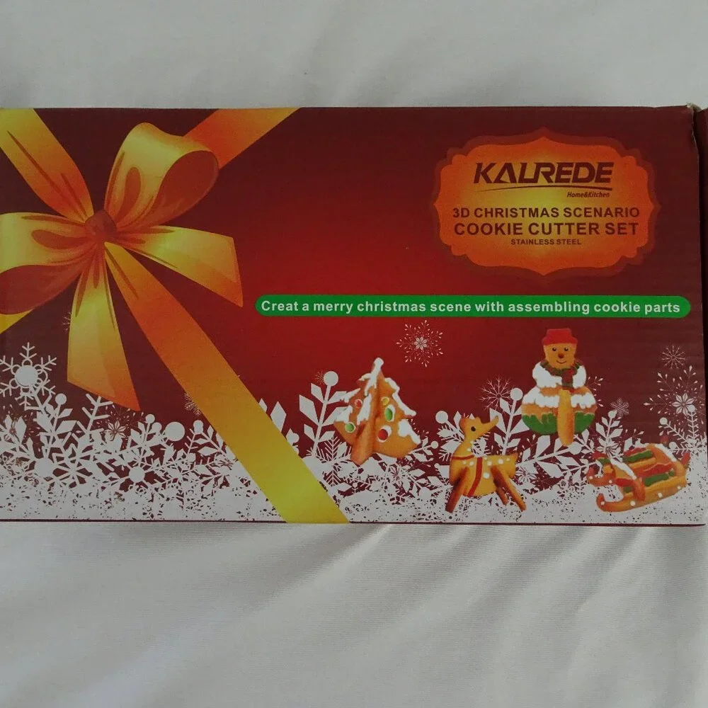 Kalrede 3D Christmas Scenario Cookie Cutter Set